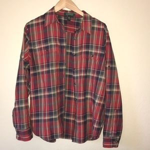 Red Plaid, Ralph Lauren Button Down- Large